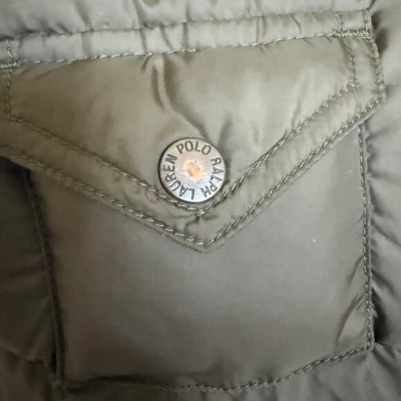 Womens Ralph Lauren Olive Green Down Puffer vest - army - military - size M - Picture 6 of 12